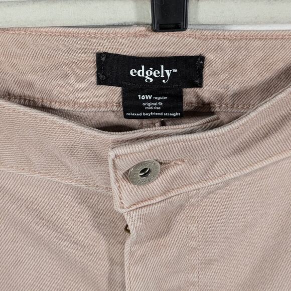 Maurices Edgely Jeans Womens SZ 16 Relaxed Boyfriend Straight Pink Denim - Picture 3 of 14